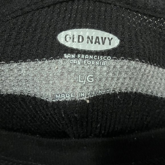 OLD NAVY | Men's Striped Thermal Shirt Black Grey Size Large - Picture 5 of 5